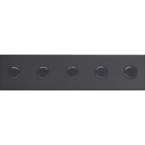 Alle Carrelage - Carrelage sol / mur brique à relief uni noir 5,6x23,2 cm MODULO TONDI CARBONE - Vendu par boîte de 0.05 m² (1/3)