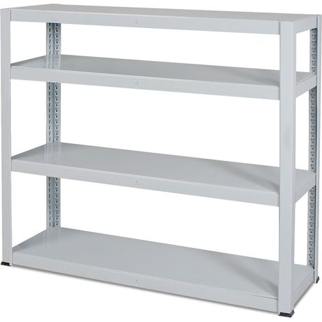 BRB Beistellregal mit 4 Regalböden, kunststoffbeschichtet lichtgrau, BxTxH 1x300x1050 mm (1/2)