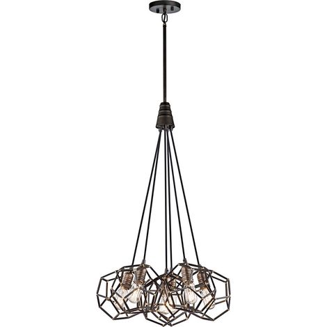 Lampadario plafoniera lampada a sospensione in acciaio D 57,6 cm lampada da sala da pranzo (1/5)