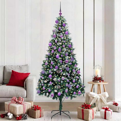 Künstlicher Weihnachtsbaum mit 300 LEDs mit Ständer Grün 210 cm
