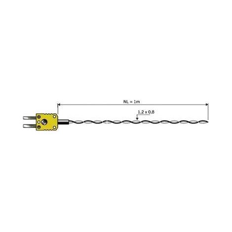 B + B Thermo-Technik 0600 1301 Sonda per aria -50 fino a +260 °C Sensore tipo K (1/2)