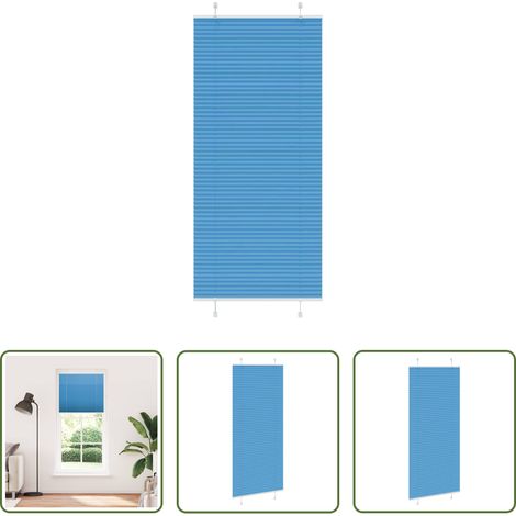 Fensterrollos -  Plissee Blau 100x200 cm Stoffbreite 99,4 cm Polyester (1/5)
