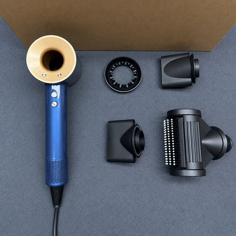 Sèche-cheveux haute vitesse 1600W noir prise américaine (US) air chaud/froid buse rotative et concentrateur 10 × 5 × 10 cm 2,3 kg – Livraison gratuite (1/5)