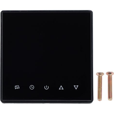 Intelligenter Thermostat, digitales LCD-Display, Speicherfunktion, 5 bis 45 Grad Celsius, 3 A Laststrom, Temperaturregler, schwarz (1/5)