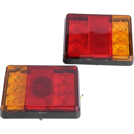 Feux arrière LED 12V 2 pièces Clignotant Indicateur Étanche Anti-choc pour Remorque Camion Bateau (1/5)