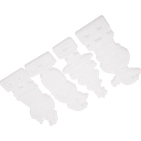 4 Moules en Silicone de Noël Décoratifs, Résistants à la Chaleur et Réutilisables pour Créations Festives DIY