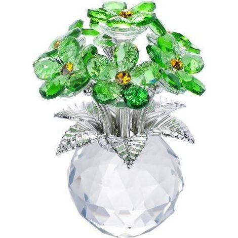New Forget-Me-Not Bouquet Acrylic Craft Bouquet Home Decor Ornament - Green -