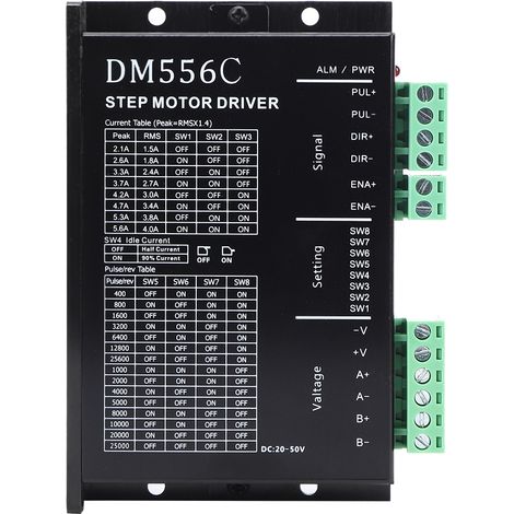 Pilote Moteur Pas-à-Pas DM556C en Boîtier Métal, Compatible DM542, Alimentation 5-24V (1/5)