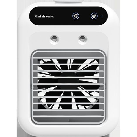 Mini climatiseur portable rechargeable 25W double brumisation rafraîchisseur d’air personnel chambre bureau extérieur été compact silencieux (1/5)