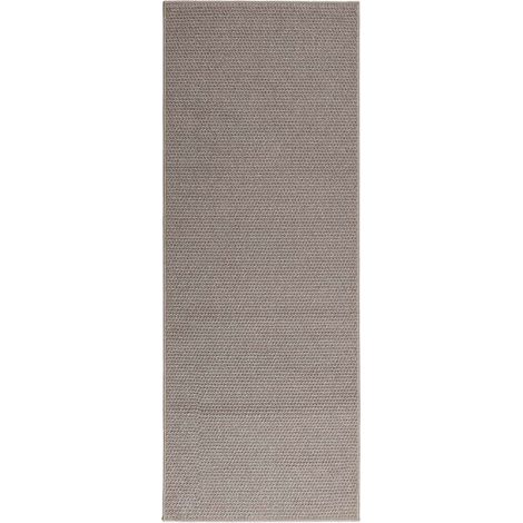 Tapis rectangulaire LUGO, gris-brun, 80 x 150 cm, polyester. (1/5)