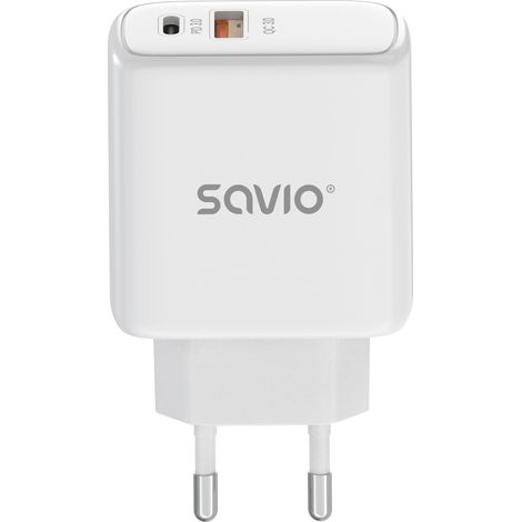 Savio LA-12 cargador de dispositivo móvil Universal Blanco Corriente alterna Carga rápida Interior