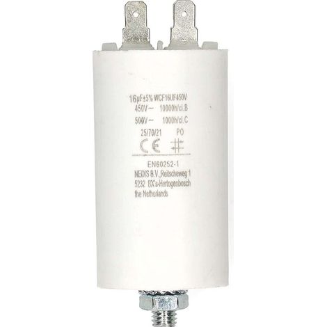 Nedis Multipack Kondensator / 16 uF / 450 V / Faston / 10 Stück - 10 Stück