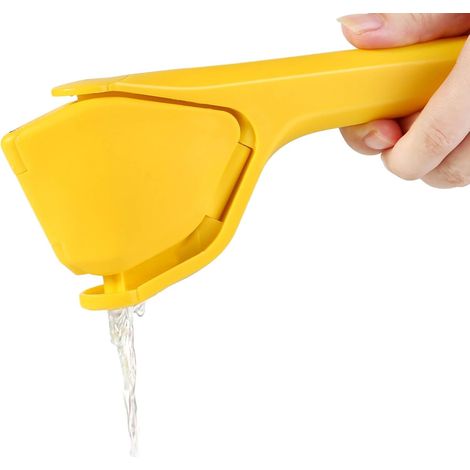 Diese flache, einfach zu bedienende manuelle Zitruspresse lässt sich platzsparend zusammenklappen. Sie entsaftet mühelos Zitronen, Limetten, andere Zitrusfrüchte, Orangen und weitere Früchte.