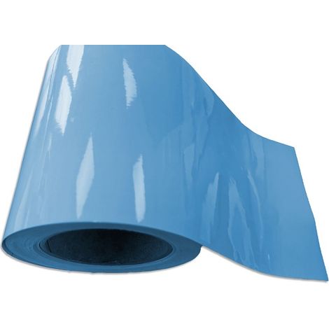 Film de protection adhésif pour ligne d'eau de piscine – Plastique PVC souple bleu – Longueur 25m – Largeur 15cm – Installation facile – Poolco