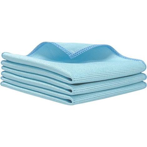 Paño de limpieza, paño para pulir, paño para gafas, paño absorbente, reutilizable, cristales, espejos, acero inoxidable, 3040 cm, 3 piezas, azul (1/4)