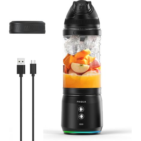 Mixeur puissant de chargement USB C étanche et compact Bouteille sans BPA 6 lames dentelées parfaite pour les smoothies 700 ml 240 W (1/5)