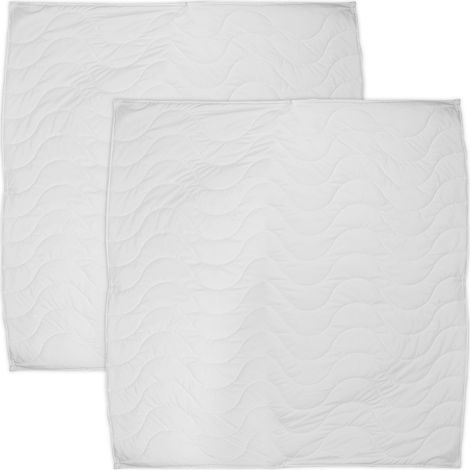 Set di 2 piumini 4 stagioni soffici 135 x 200 cm uso comodo e pratico in poliestere bianco 130013232