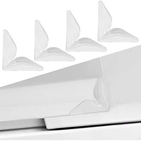 Lot de 4 protections pour bords de portières – Protecteurs d'angles de porte autocollants et accessoires de finition anti-rayures – Adapté aux berlines, pick-ups et SUV (Transparent)