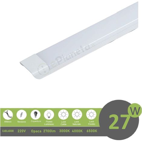 PLAFONIERA LINEARE LED UNIVERSO ALTA LUMINOSITA' 2700 LUMEN 60CM 27W IP20 3000K - 4000K - 6500K - Colore Luce: Bianco Caldo (1/5)