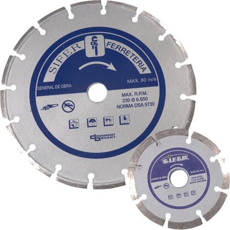 Sifer Disco Diamante 115 Pastilla 7 mm Segmentado Azul 14431