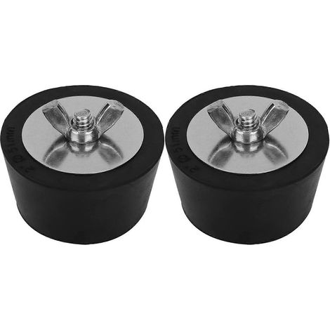 Lot de 2 bouchons d'hivernage pour piscine de 51 mm (2 pouces) avec écrou papillon en acier inoxydable (2 pièces) (1/5)