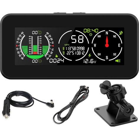 Inclinomètre Voiture M60 Numérique GPS Compteur Vitesse Affichage HUD Avec Bo (1/5)