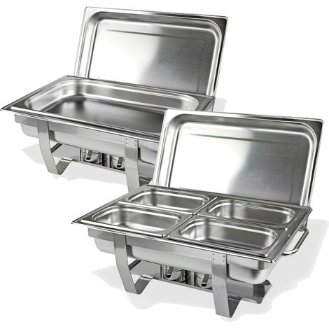 Speisenwärmer Set Warmhaltebehälter Chafing Dish (1 Schale + 4 Schalen) (1/5)