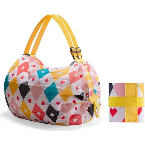 Bolsa de compras – Compacta y plegable – Unisex – Talla para adultos – Bolsa de compras plegable – Estilo E (1/5)