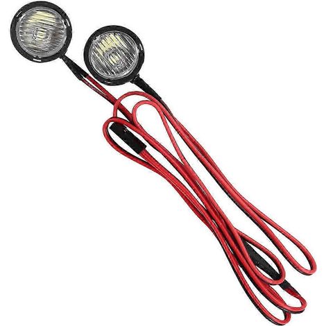 Helle LED-Scheinwerfer und -Spots, kompatibel mit 1/10 RC Crawler-Autos TRX4 TRX6 Axial SCX10 90046, rund, 2 weiße LEDs (1/5)