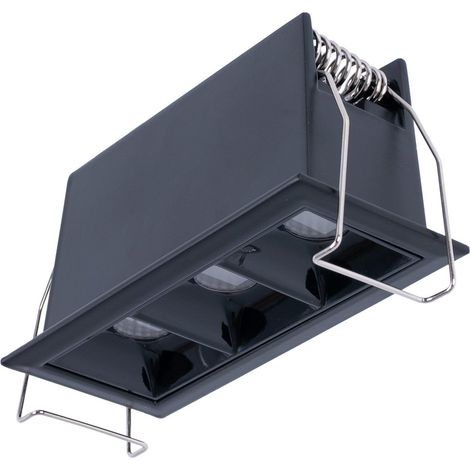 Downlight LED triplo da incasso 6W - UGR18 - CRI90 - Chip OSRAM