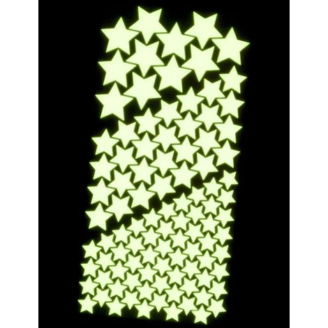 Étoiles Luminescentes Autoadhésives - Pour Mur ou Plafond - Idéales Chambre Enfant - Lot de 72 Pièces