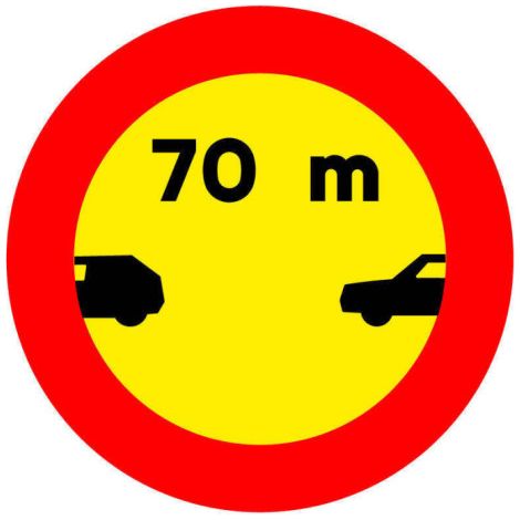 Señal reflectante de separación mínima para obras SEKURECO 60 cm