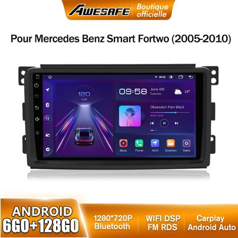 AWESAFE Autoradio Android 13 pour Mercedes Benz Smart Fortwo (2005-2010) 6Go+128Go 9'' écran Tactile Carplay GPS Android Auto (1/5)