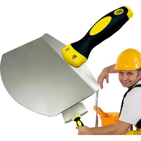 Sturdy stainless steel metal garden trowel, small ergonomic gardening shovel, ideal for the garden, beach, snow and cleaning up droppings, 26 x 17.5 cm (1/5)