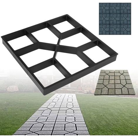 BelleRise - Moule Pavé Béton 40Cm Moule À Béton Carré Chaussée De Béton Moules Pierres Stepping Stone Jardin Allée Moule Pavage Chemin Moule (1/5)