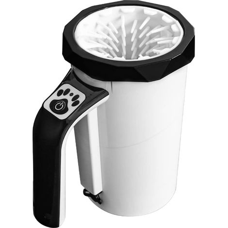 Gobelet de lavage automatique des pattes pour animaux de compagnie avec brosse en silicone souple 3D (noir), nettoyeur de pattes portable pour chiens et chats, utilisé pour peigner les chiens et les c (1/5)