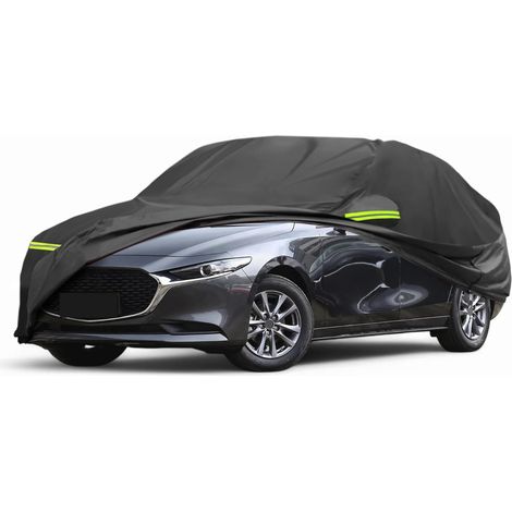 Housse Voiture pour 13-21 1PC Imperméable Matériau: 210D-PU, Couleur: Noir, Extérieure, Coupe-Vent, Protection Solaire, Pluie, Neige, Fermeture Éclair Conducteur (1/5)