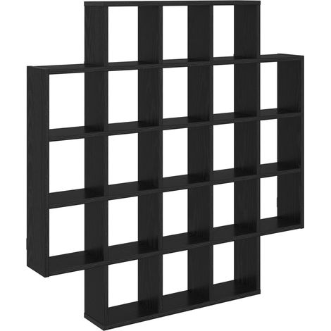 Wandregal Schwarze Eiche 100 x 13 x 100 cm Holzwerkstoff vidaXL (1/5)
