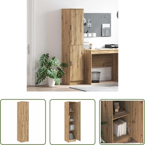 vidaXL Armoire chêne - Haut Armoire Chêne artisanal 35 x 39 x 168 cm (1/5)