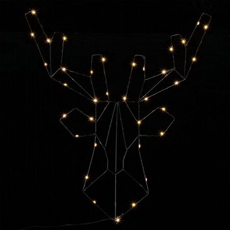 LED Christmas Decorations Indoor/Outdoor Battery Operated IP44 Rating Star, Shooting Star, Reindeer 29.5 x 31 cm Deer (1/3)