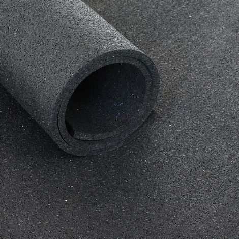 Suelo deportivo - Rollo de 12,5 m² - Espesor 6 mm - Negro (1/5)