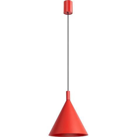 Pendelleuchten Nox rot 1xE27 24.5cm Stahl Sollux (1/5)