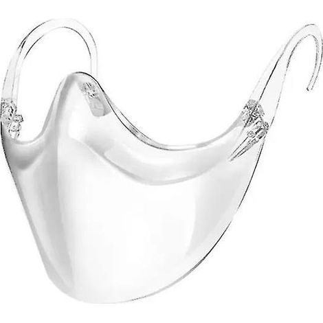Wiederverwendbare, transparente Gesichtsmaske mit Nasenpolstern und faltbarem Design für umfassenden Schutz (1/4)