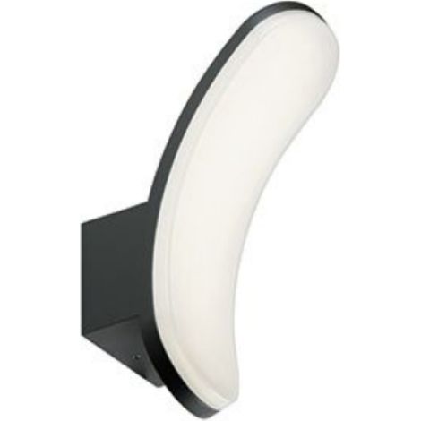 Applique Esterno Moderna Virgola Alluminio E Termoplastica Grigio Led 15W 4000K (1/5)