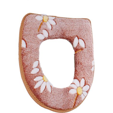 Abattant de toilette universel à motif floral pour garder vos toilettes chaudes et confortables, abattant de toilette chauffant (1/5)