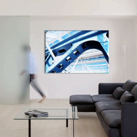 Costruzione astratta moderna - Tableau Canvas sur châssis en bois - Dimension : 140x100 cm (1/5)