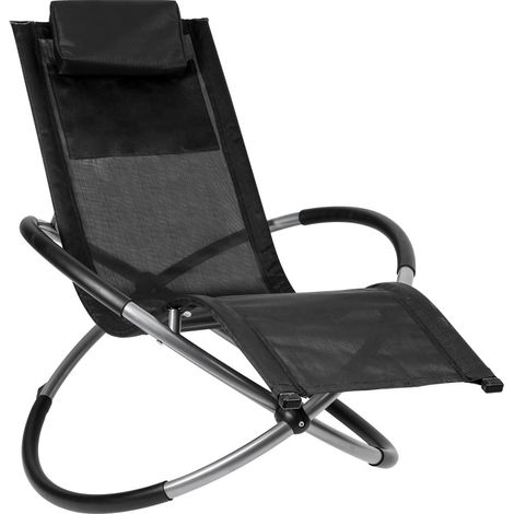 SWANEW Recliner Transat Lettino da giardino Sedia a dondolo Reclinatore ergonomico 180 kg (1/5)