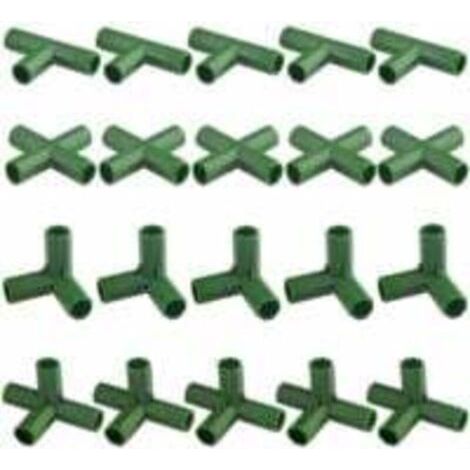 BUNTHAUS 20 Stück robuste Gartenrahmenverbinder für Gewächshaus und Pflanzen, 11 mm, (1/5)