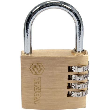 Candado Vorel 77609, 1 pieza, diseño resistente y seguro, ideal para asegurar puertas, armarios y almacenamiento, alta protección, fácil de usar, duradero y confiable.