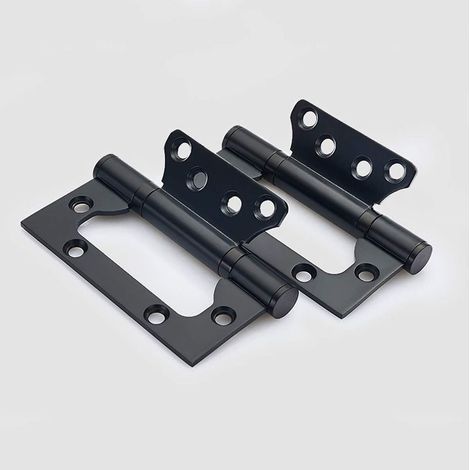 Set mit 4 Edelstahl-Türscharnieren, 100 mm (4 Zoll) rechteckig, schwarz (1/5)